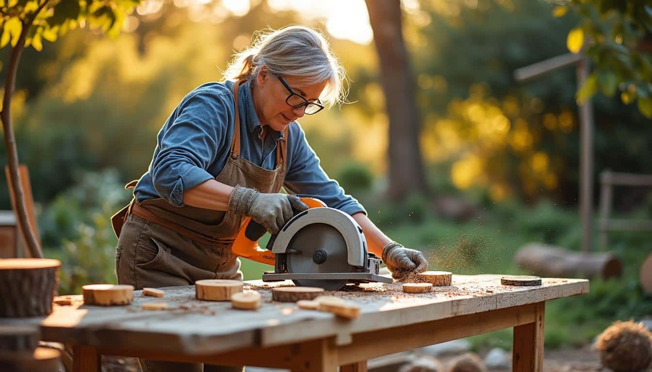 Illustration: Les avantages et limites de la scie circulaire à bûches pour un usage domestique