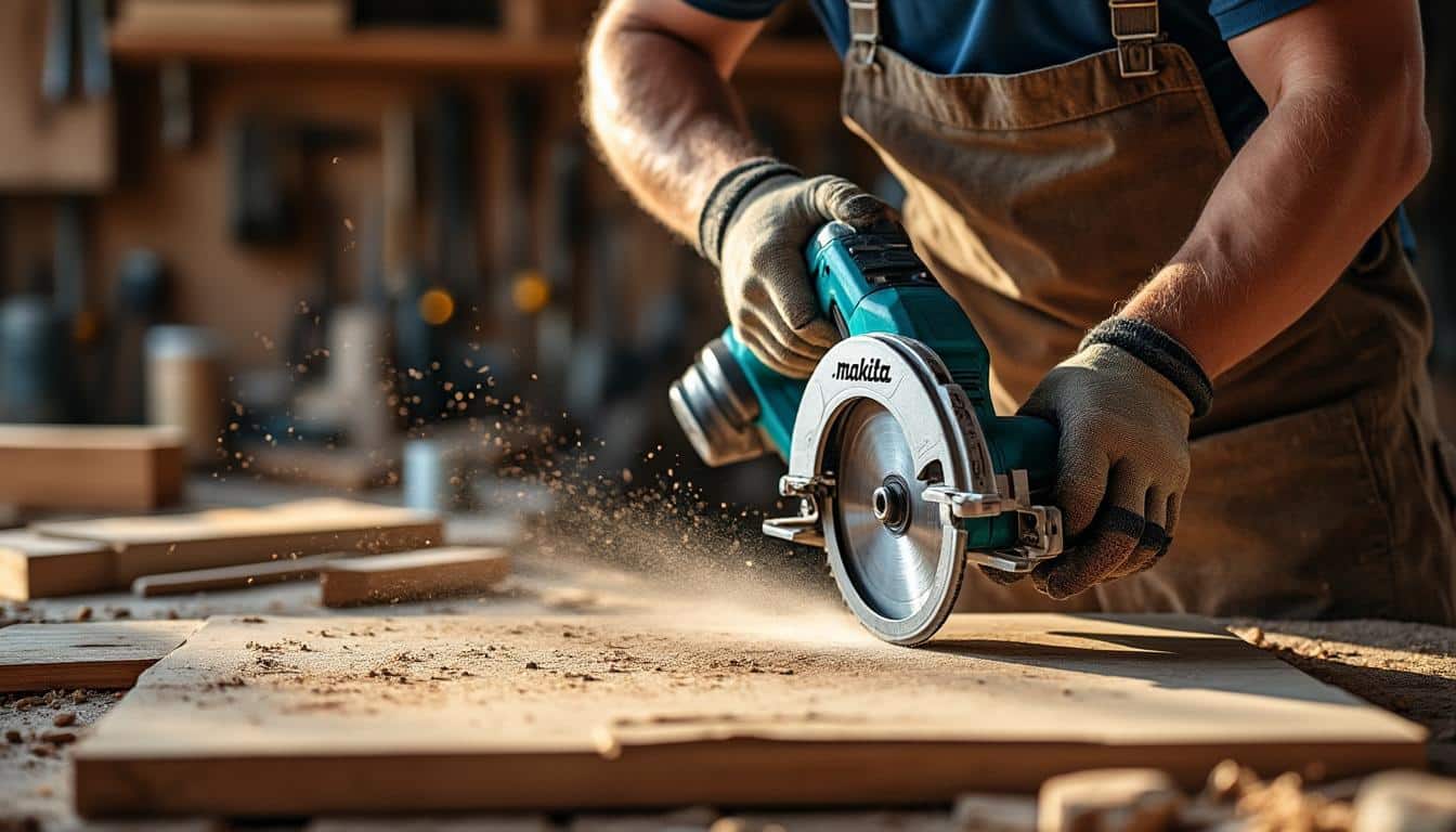 Illustration: Comprendre l’intérêt de la scie circulaire Makita plongeante pour des découpes précises