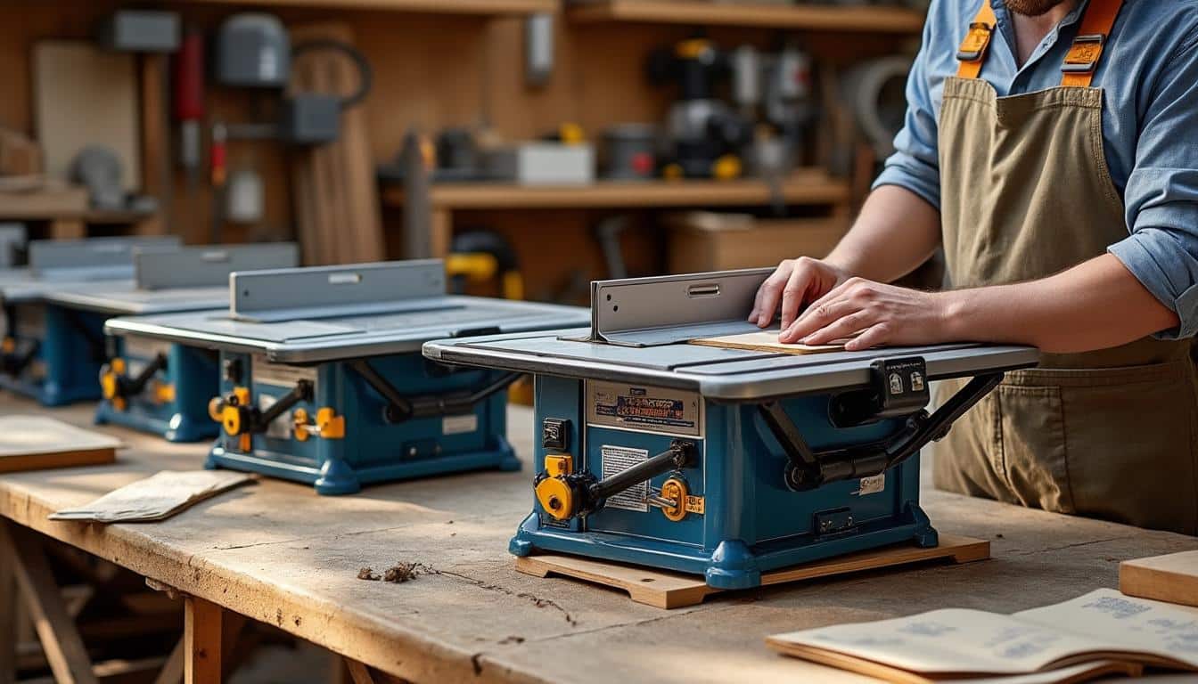 Illustration: Explorer les modèles phares de la scie table Peugeot et leurs spécificités