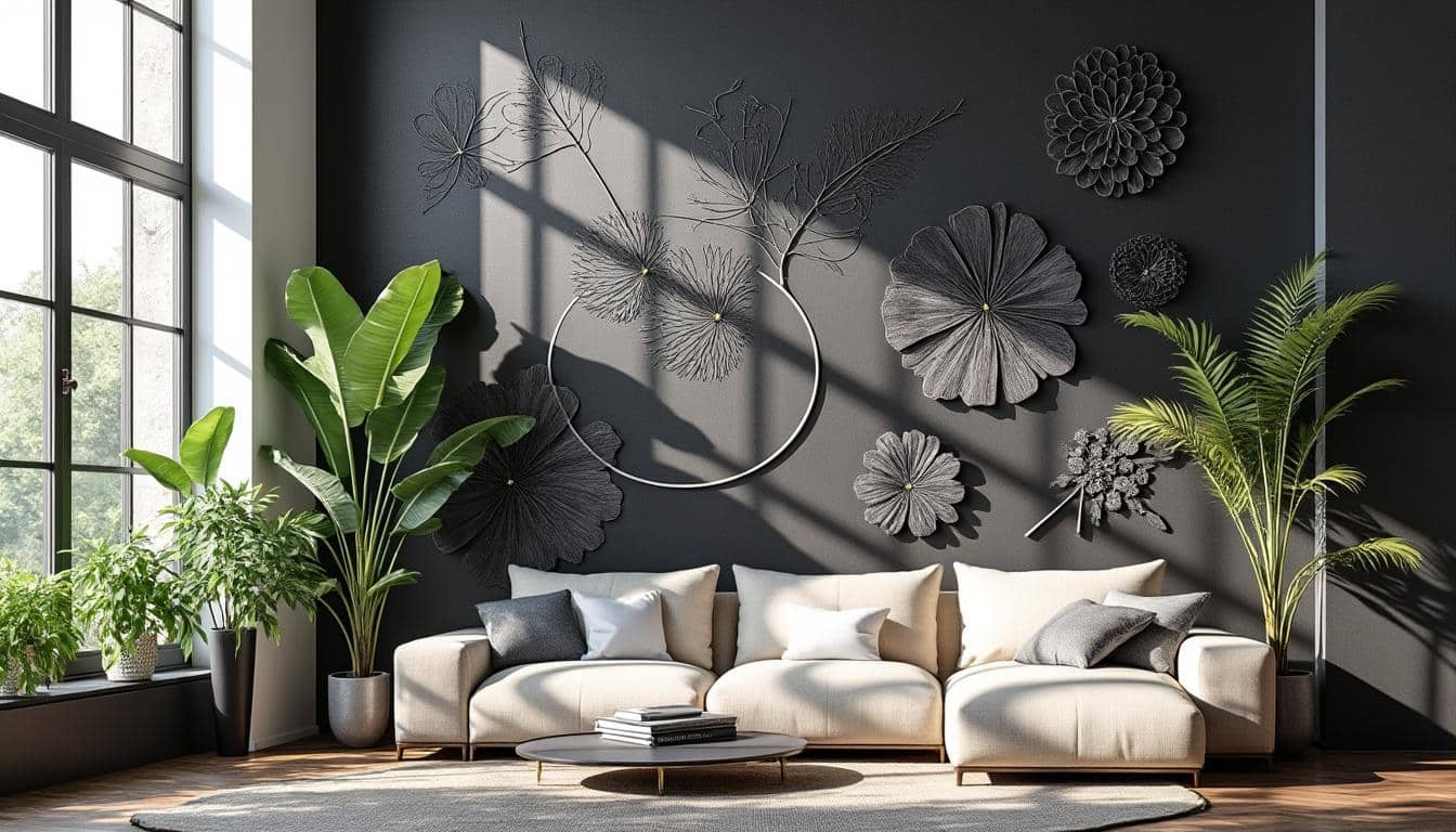 Illustration: Comprendre le charme du métal noir dans la décoration murale