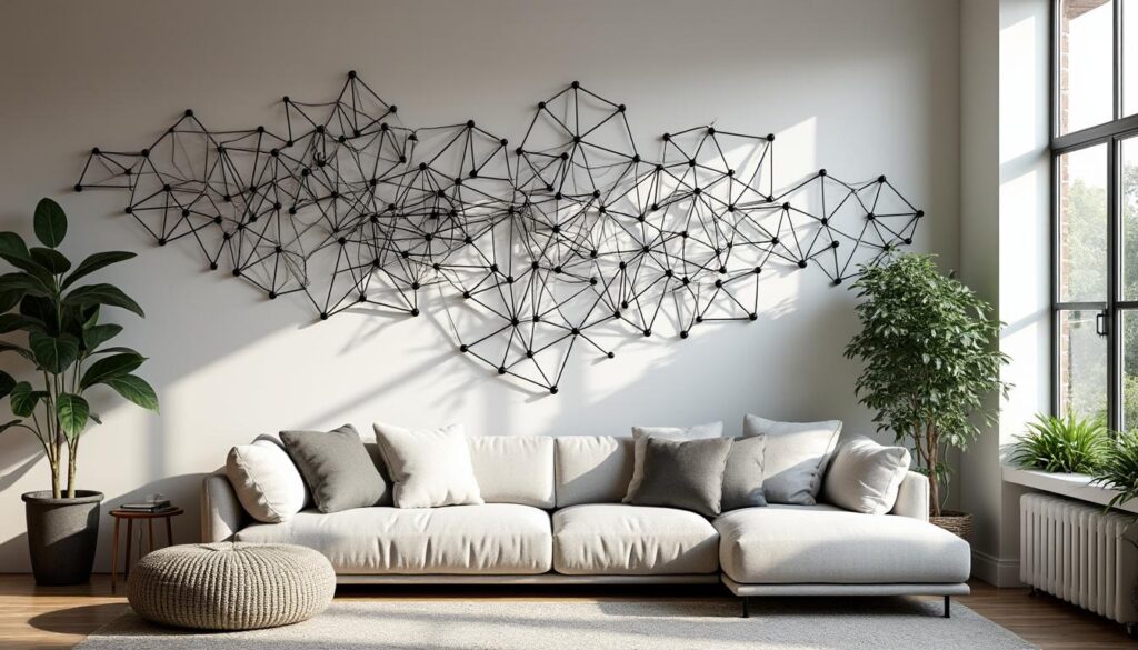 Décoration murale en fer noir : élégance et robustesse pour votre intérieur