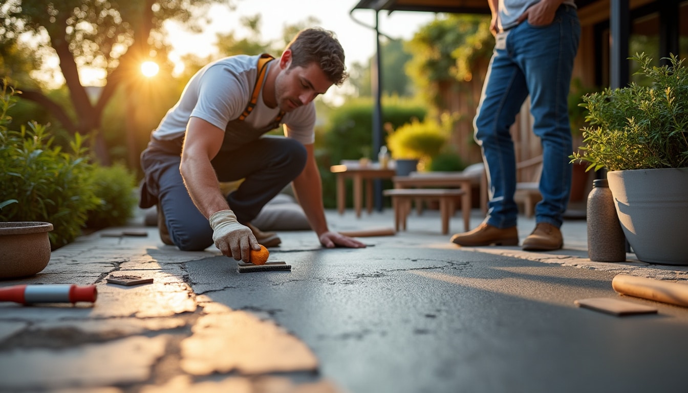 Illustration: Comment notre entreprise experte en béton décoratif extérieur vous accompagne