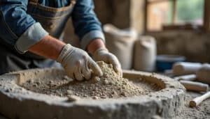 Mortier en chaux et ciment : dosage précis pour une solidité durable